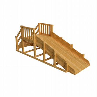 Зимняя деревянная заливная горка Ледянка - скатись