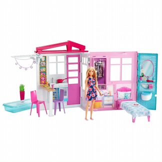 Кукольный домик для Барби Barbie с мебелью FXG55