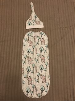 Пелёнка-кокон+шапочка