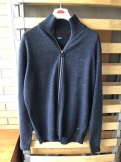 Джемпер на молнии и водолазка синие Tom tailor