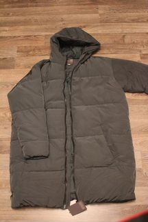 Новый женский/мужской пуховик бирюзового цвета