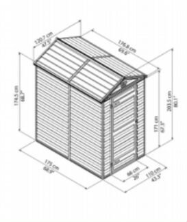 Сарай Skylight 4x6ft (1,21х1,77х2,04м)