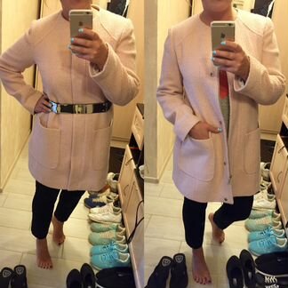 Пальто нежно-розовое Lost ink