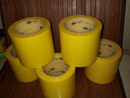 Скотч 3М 471 желтый, 100мм для напольной разметки