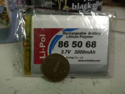 LiPol аккумулятор 3,7V с защитой 865068 3000mAh