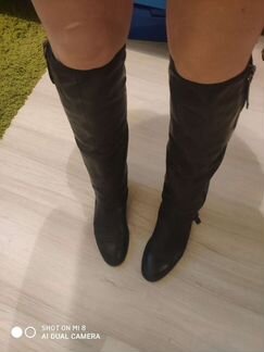 Сапоги натур кожа/замша