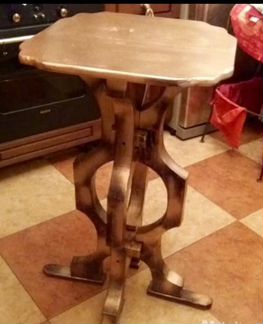 Барный стол дерево роспись массив