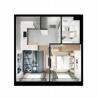1-к квартира, 35.7 м², 9/17 эт.