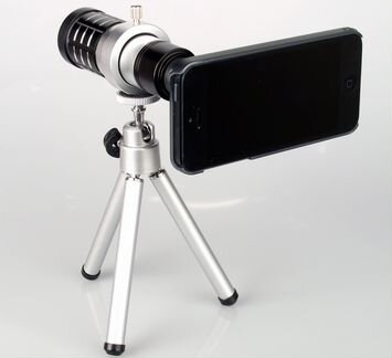 Объектив 12-x zoom для iPhone 5.5S, 5SE+ штатив