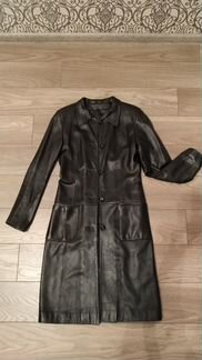Пальто кожаное, р.S