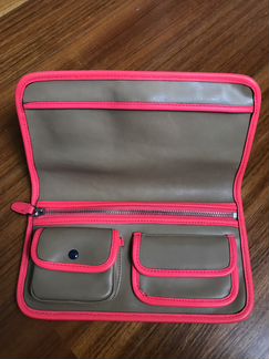 Coach, клатч кожаный