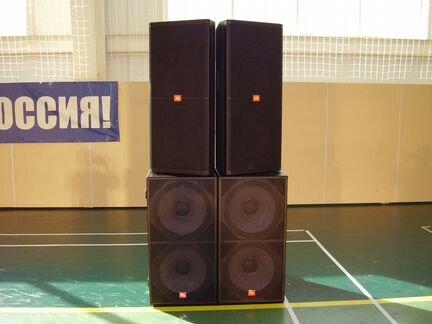 2 комплекта по 7,5кВт JBL SRX+процессор,коммутация