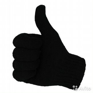 Перчатки полушерстяные двойной вязки русская зима